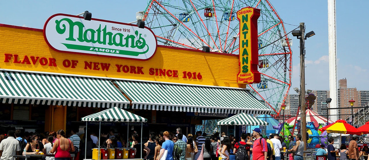 Nathans Hot Dogs Coney Island 1380 X600