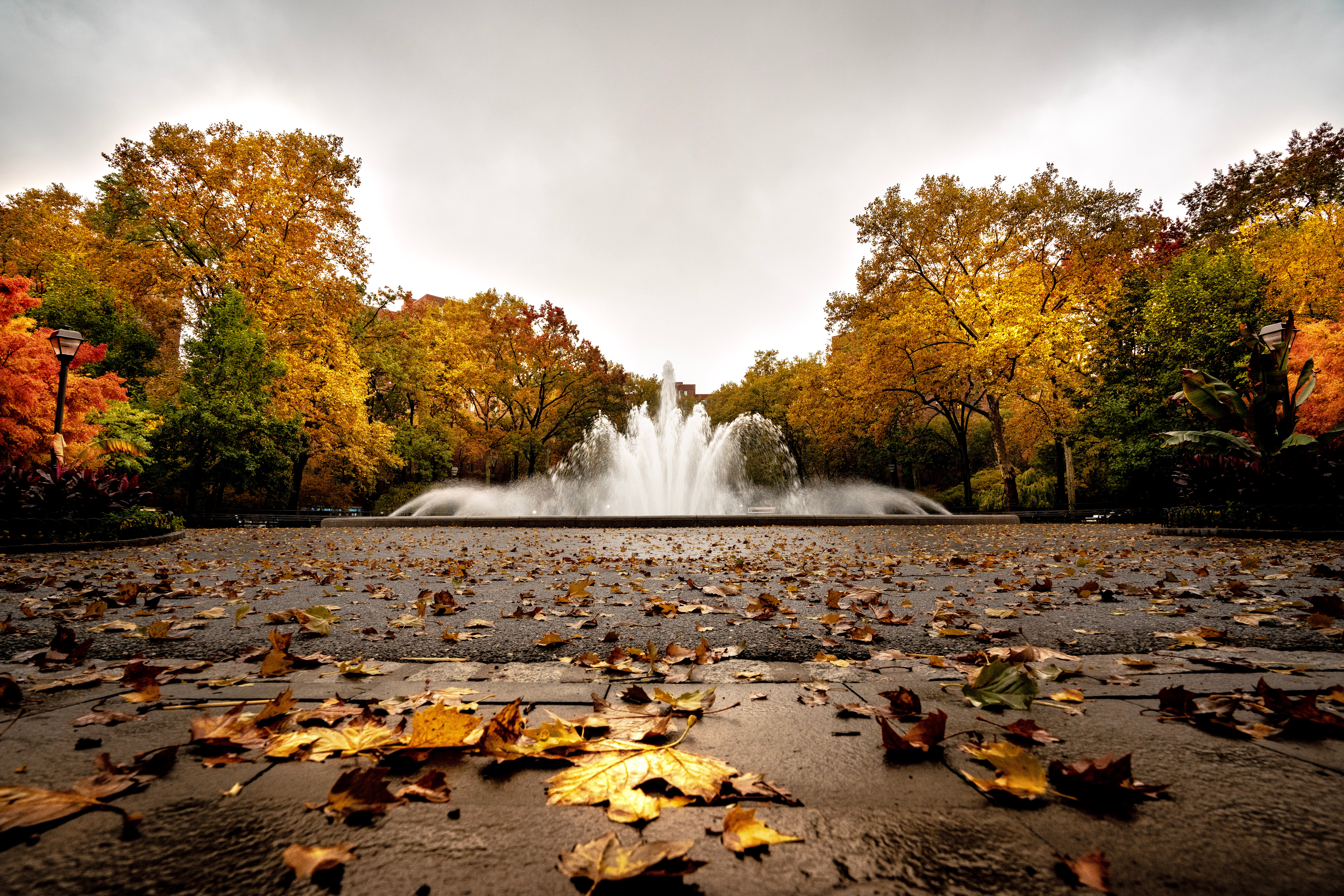 Fountain in Fall